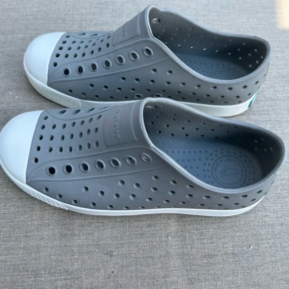Native Shoes Kids Gray Slip-On Water Shoes - Picture 2 of 4